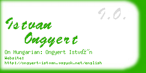 istvan ongyert business card